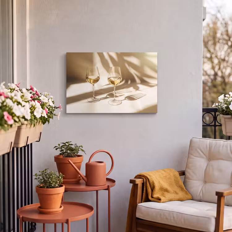 Buiten canvas - Wijn - Wijnglazen - Wit — 4