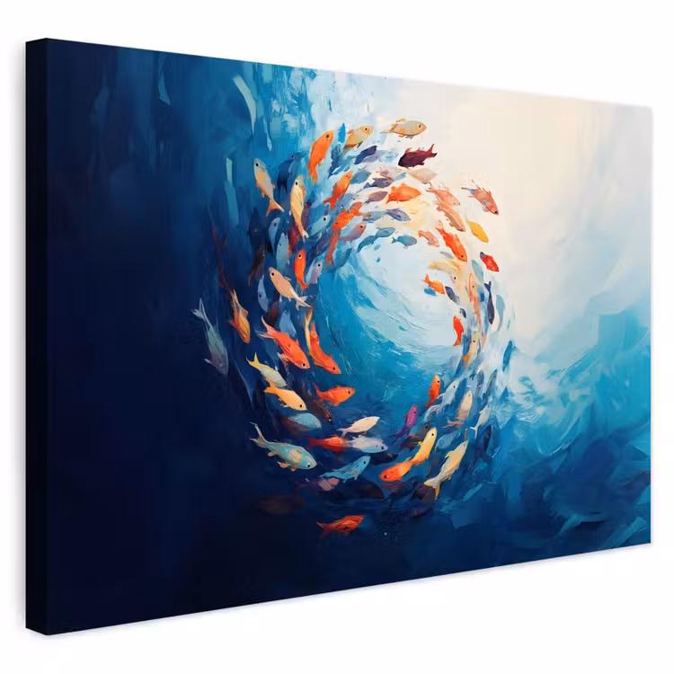 Buiten canvas - Zee - Vissen - Kleurrijk - Dynamisch — 1