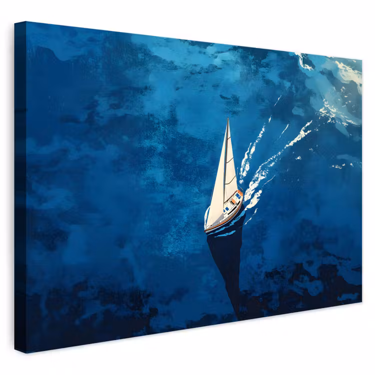 Buiten canvas - Zeilboot - Water - Abstract - Schaduw — 1