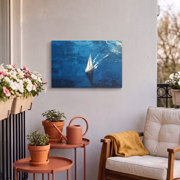 Buiten canvas - Zeilboot - Water - Abstract - Schaduw — 4