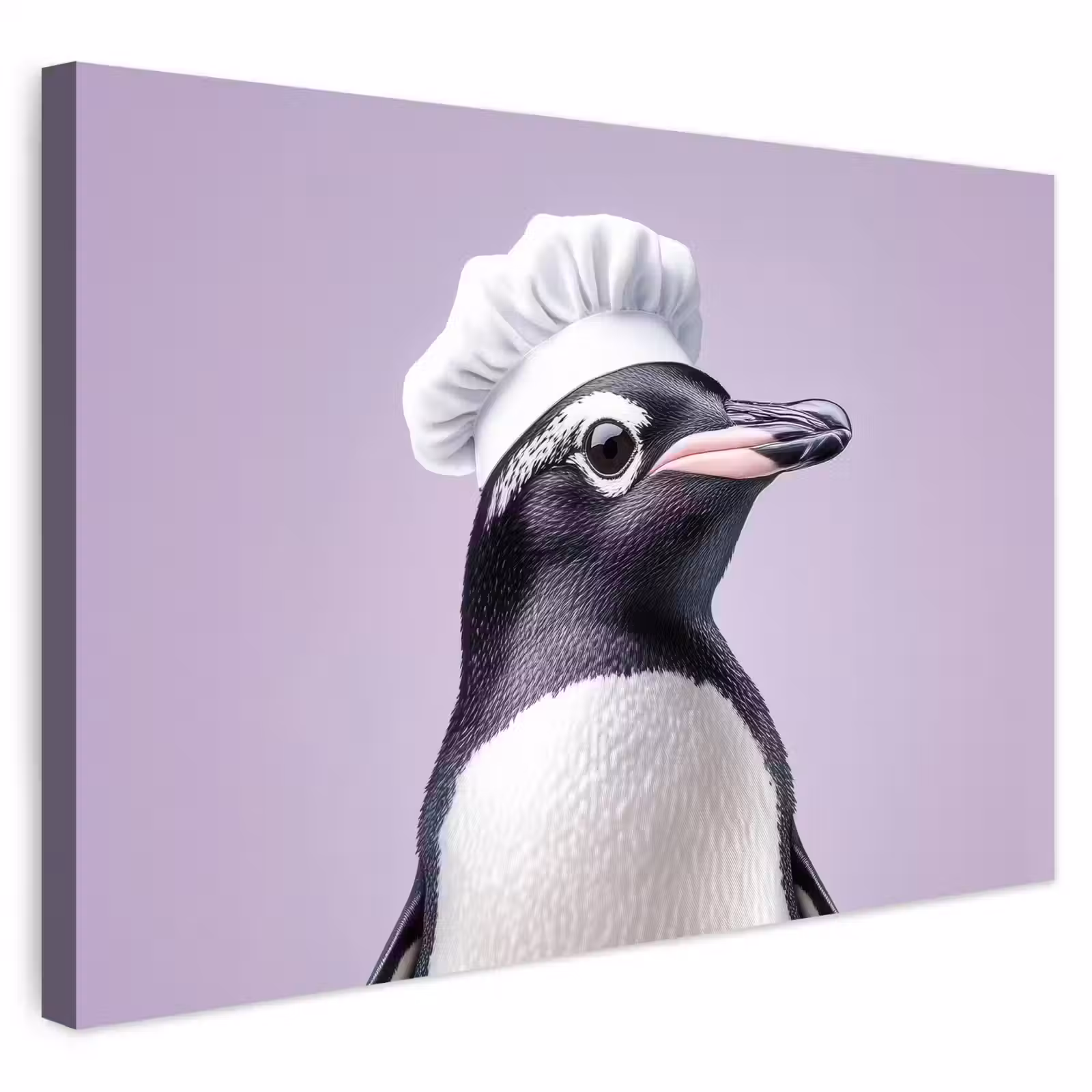 Buiten canvas - Pinguïn - Koksmuts - Lief - Paars — 1