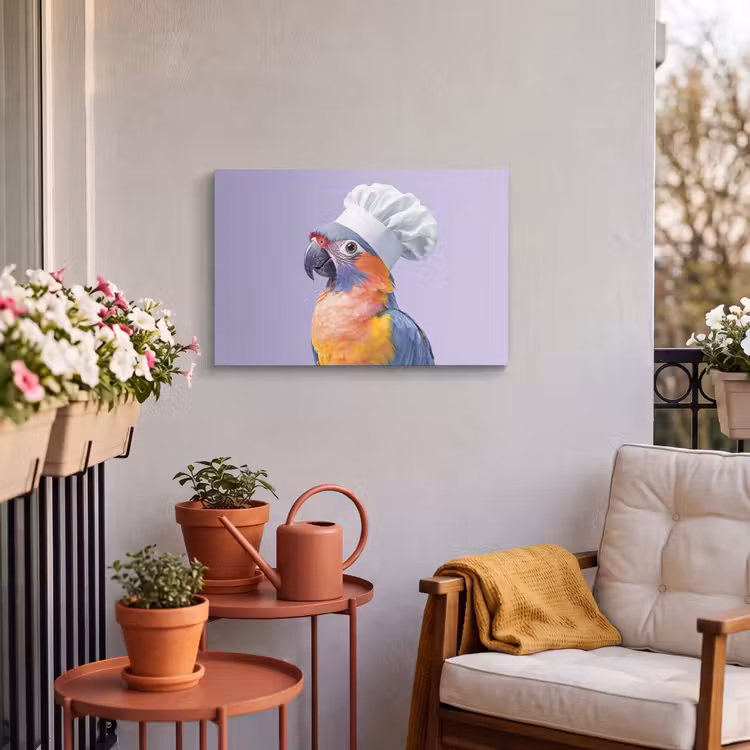 Buiten canvas - Papegaai - Koksmuts - Paars - Cute — 4