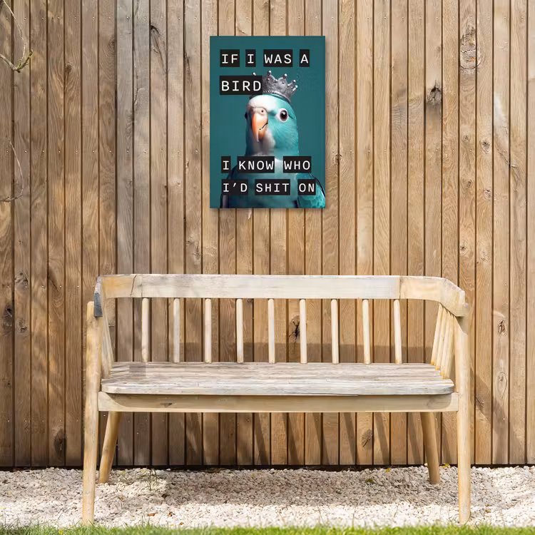 Buiten canvas - Parkiet - Turquoise - Quotes - Decoratie — 3