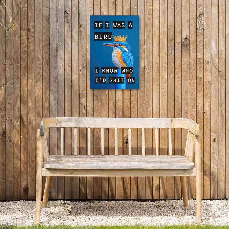 Buiten canvas - Vogel - Decoratie - Ijsvogel - Blauw — 3