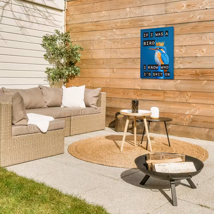 Buiten canvas - Vogel - Decoratie - Ijsvogel - Blauw — 5