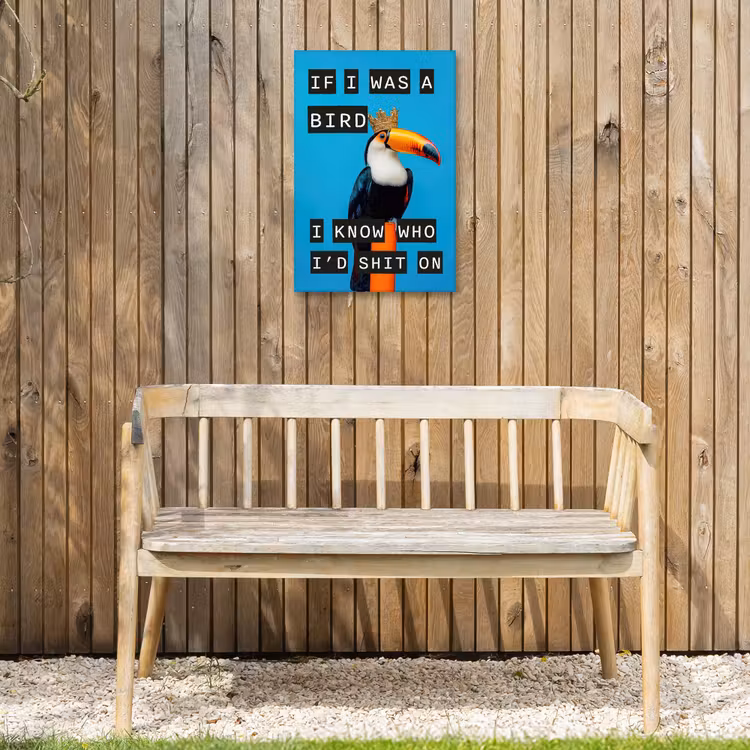 Buiten canvas - Vogel - Toekan - Blauw - Quotes — 3
