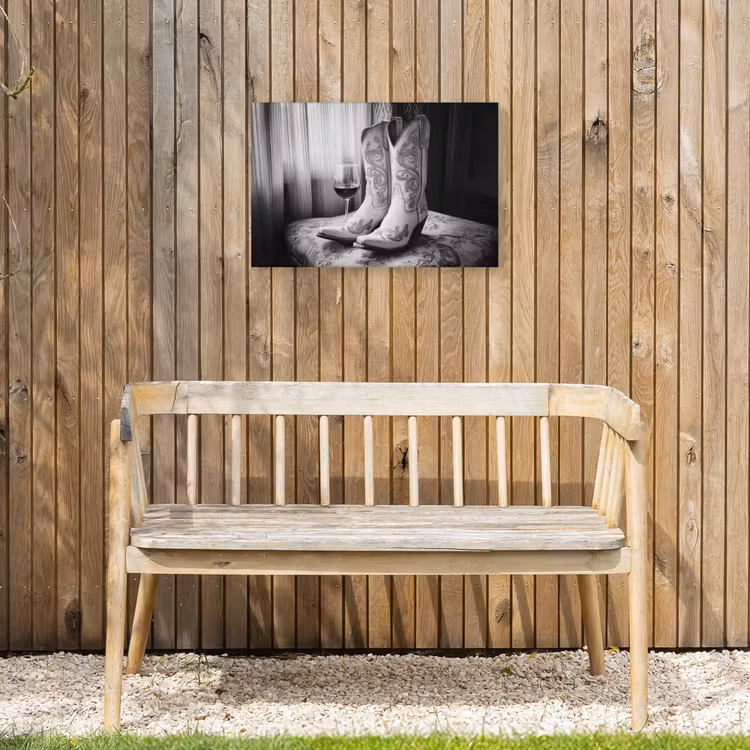 Buiten canvas - Wijn - Cowboylaarzen - Raamlicht - Wit — 3