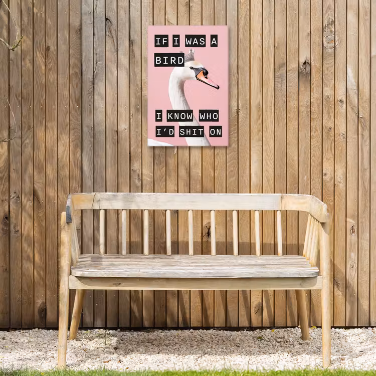 Buiten canvas - Zwaan - Vogel - Decoratie - Roze — 3