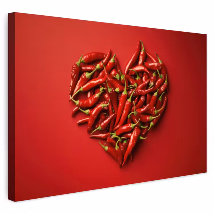 Buiten canvas - Pepers - Rood - Hart — 1