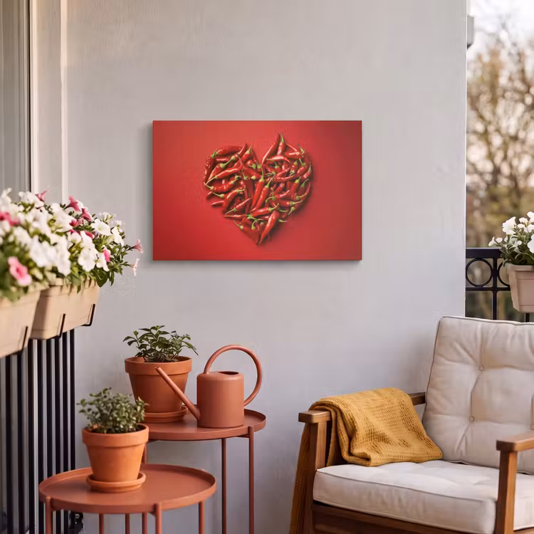 Buiten canvas - Pepers - Rood - Hart — 4
