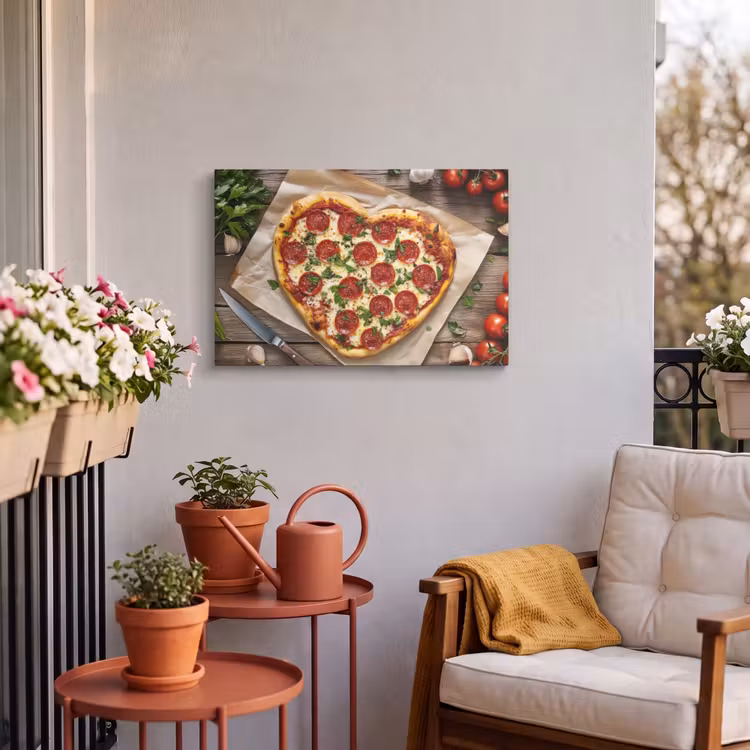 Buiten canvas - Pizza - Hart - Pepperoni - Tomaat — 4