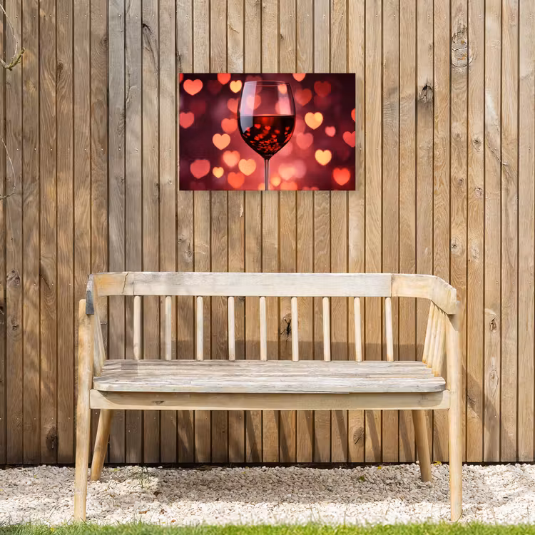 Buiten canvas - Rood - Wijn - Hartjes — 3