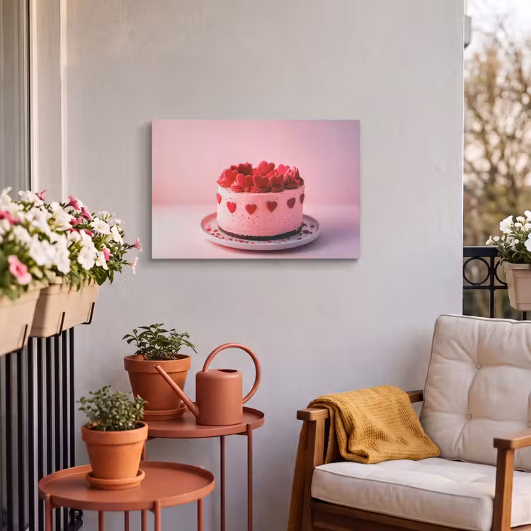 Buiten canvas - Taart - Hart - Roze — 4