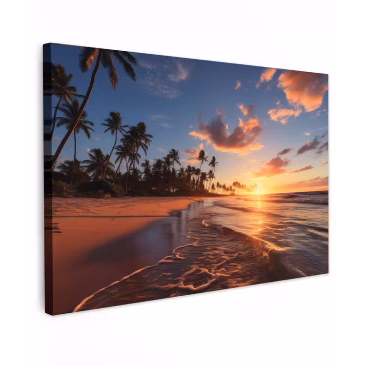 Buiten canvas - Palmbomen bij Zonsondergang — 1