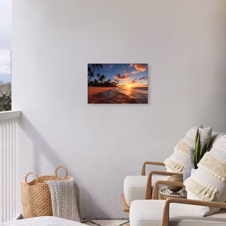 Buiten canvas - Palmbomen bij Zonsondergang — 4