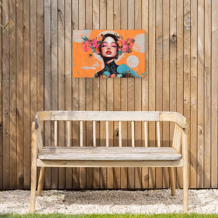 Buiten canvas - Portret - Vrouw - Abstract - Bloemen — 3