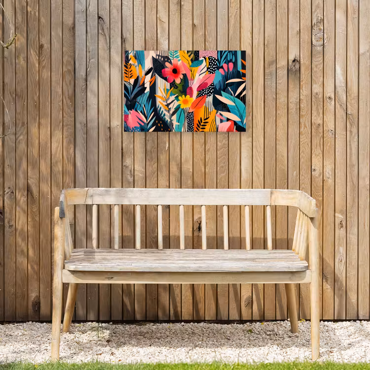 Buiten canvas - Schilderij - Abstract - Bloemen - Roze — 3