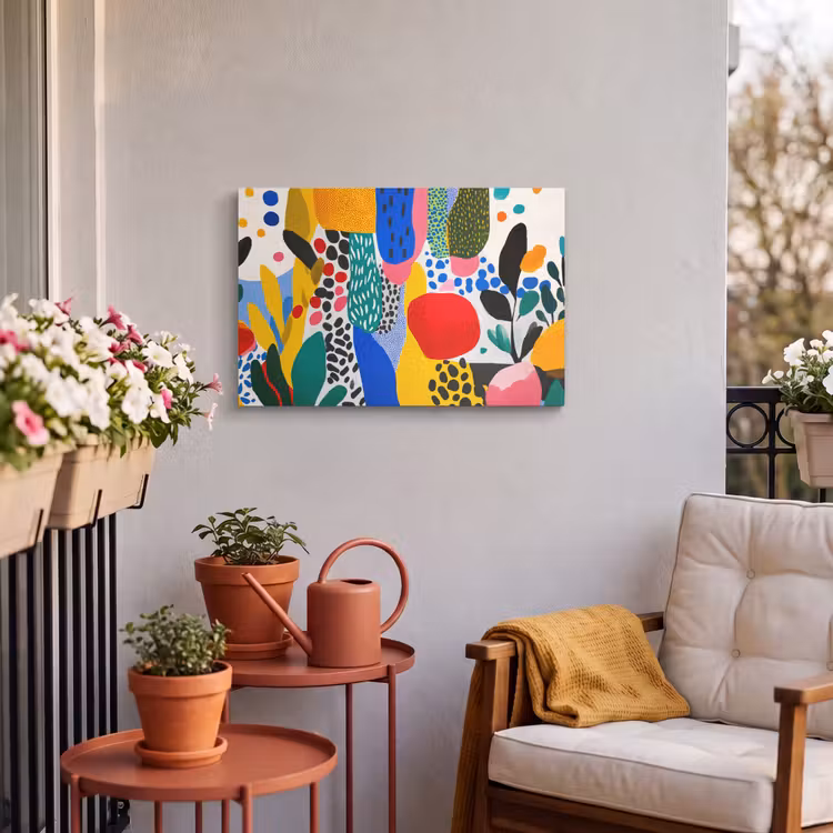 Buiten canvas - Stippen - Vormen - Modern - Kleuren — 4