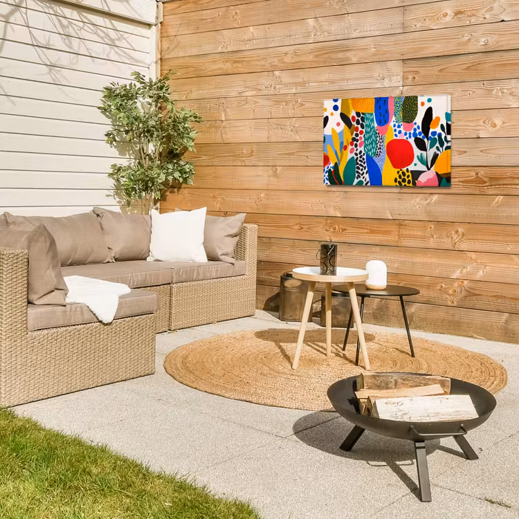 Buiten canvas - Stippen - Vormen - Modern - Kleuren — 5