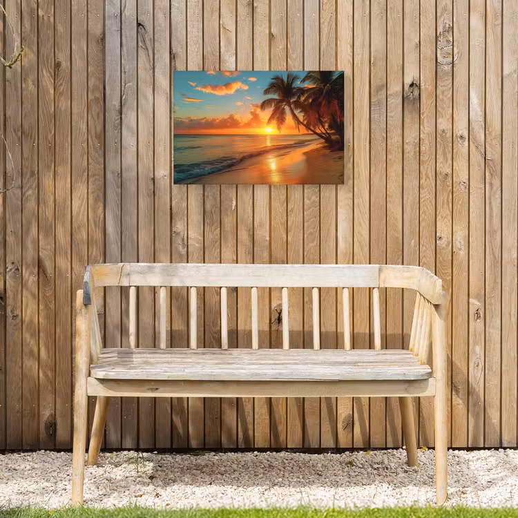 Buiten canvas - Strandzonsondergang in de Tropen — 3