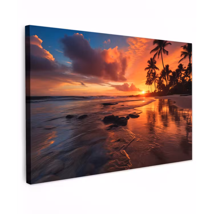 Buiten canvas - Tropische Zonsondergang — 1