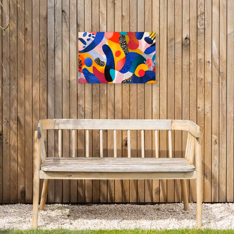 Buiten canvas - Vormen - Abstract - Stippels - Blauw — 3