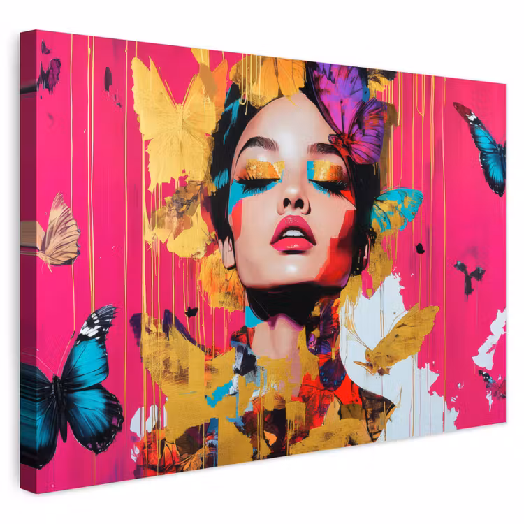 Buiten canvas - Vrouw - Abstract - Kleurrijk — 1
