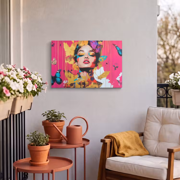 Buiten canvas - Vrouw - Abstract - Kleurrijk — 4