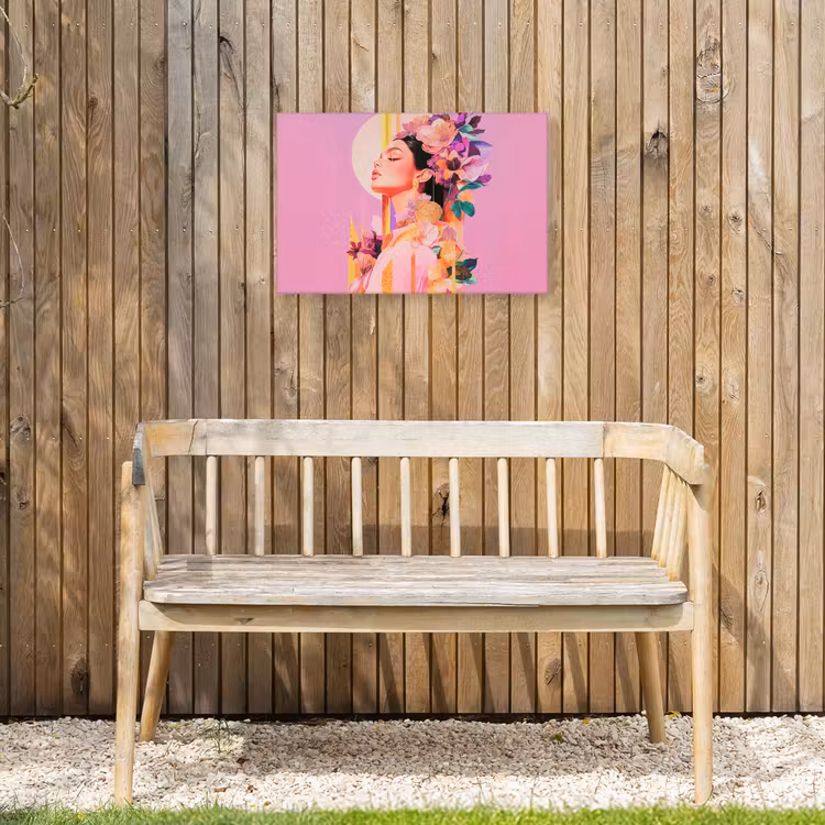 Buiten canvas - Vrouw - Bloemen - Paars - Abstract — 3