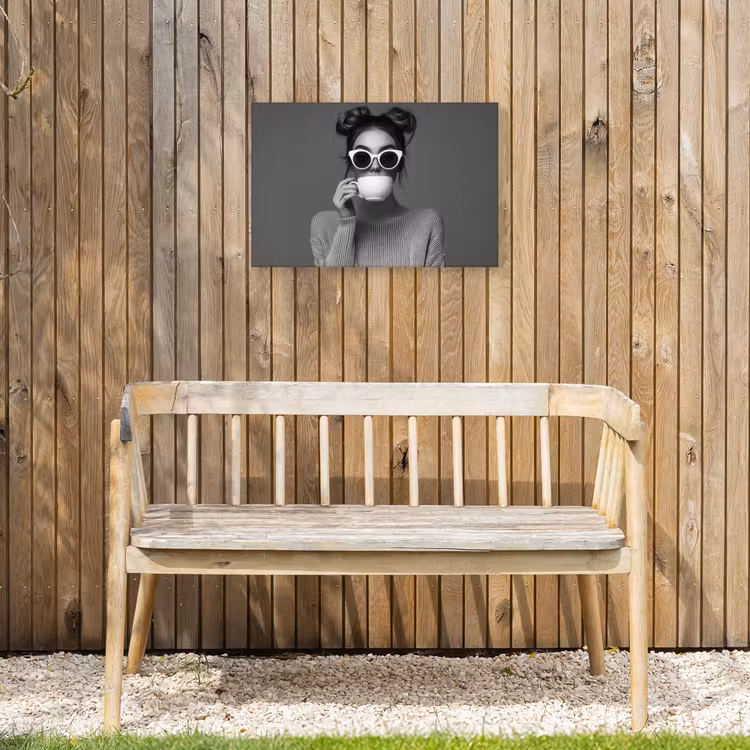 Buiten canvas - Vrouw - Koffie - Zwart - Wit — 3