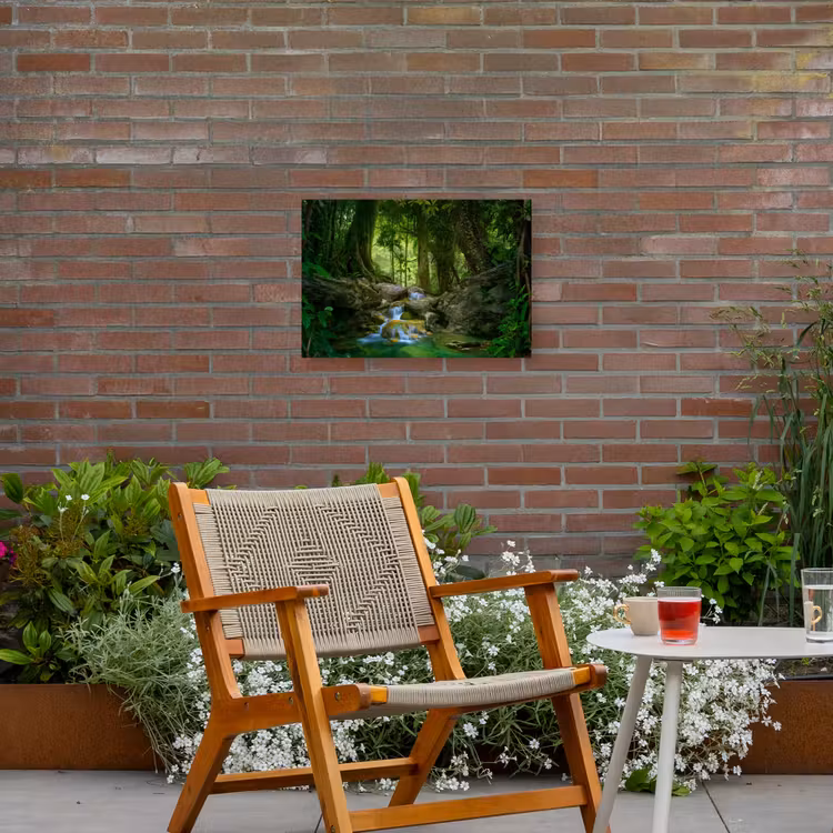 Buiten canvas - Waterval in het Regenwoud — 2