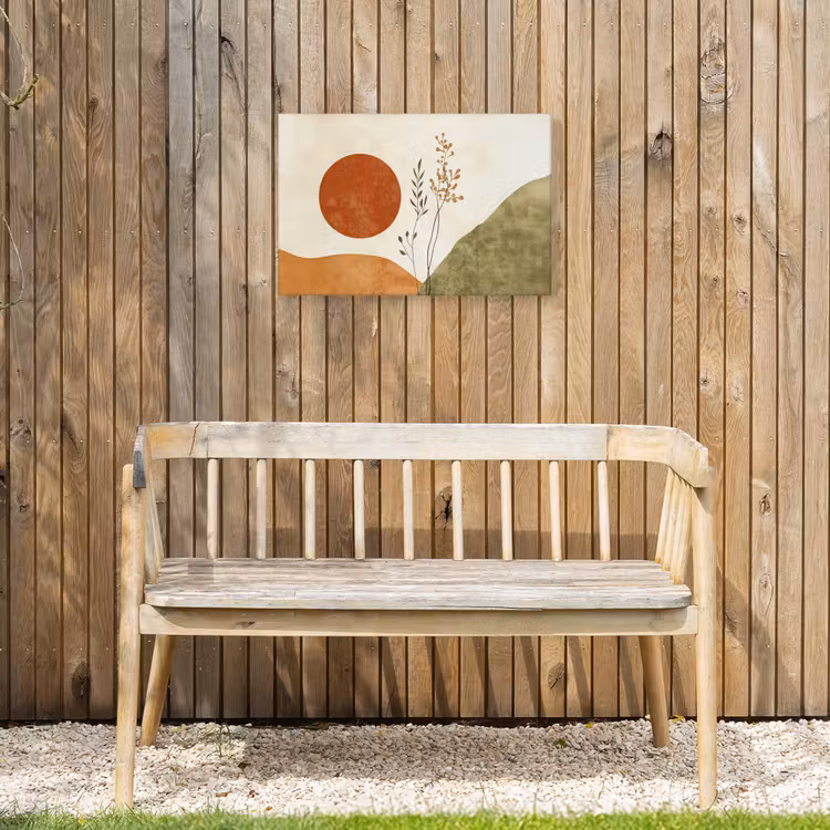 Buiten canvas - Zon - Abstract - Takken - Oranje — 3