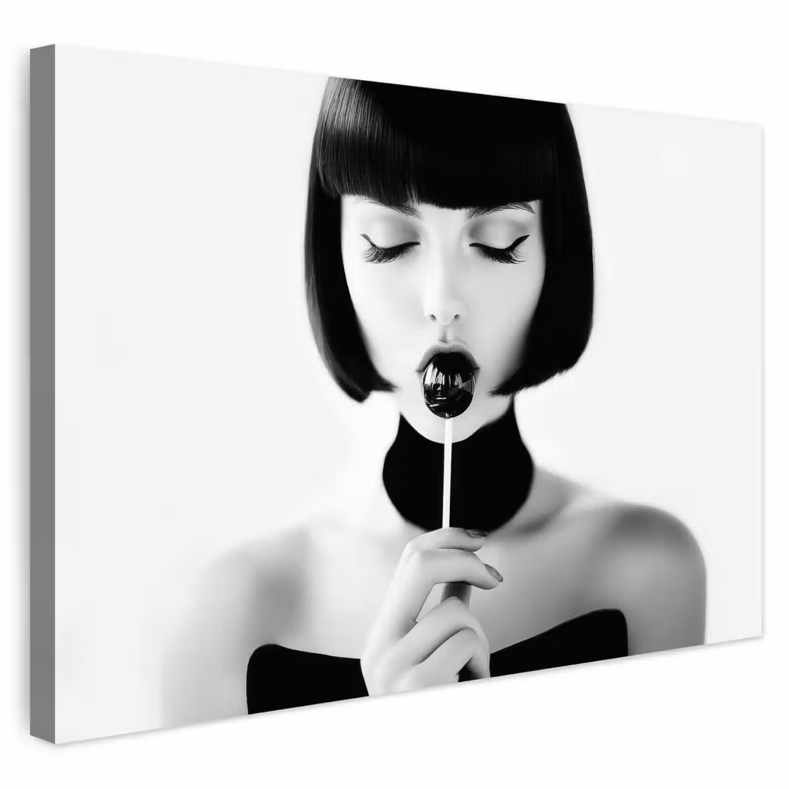 Buiten canvas - Vrouw - Lolly - Zwart - Wit — 1