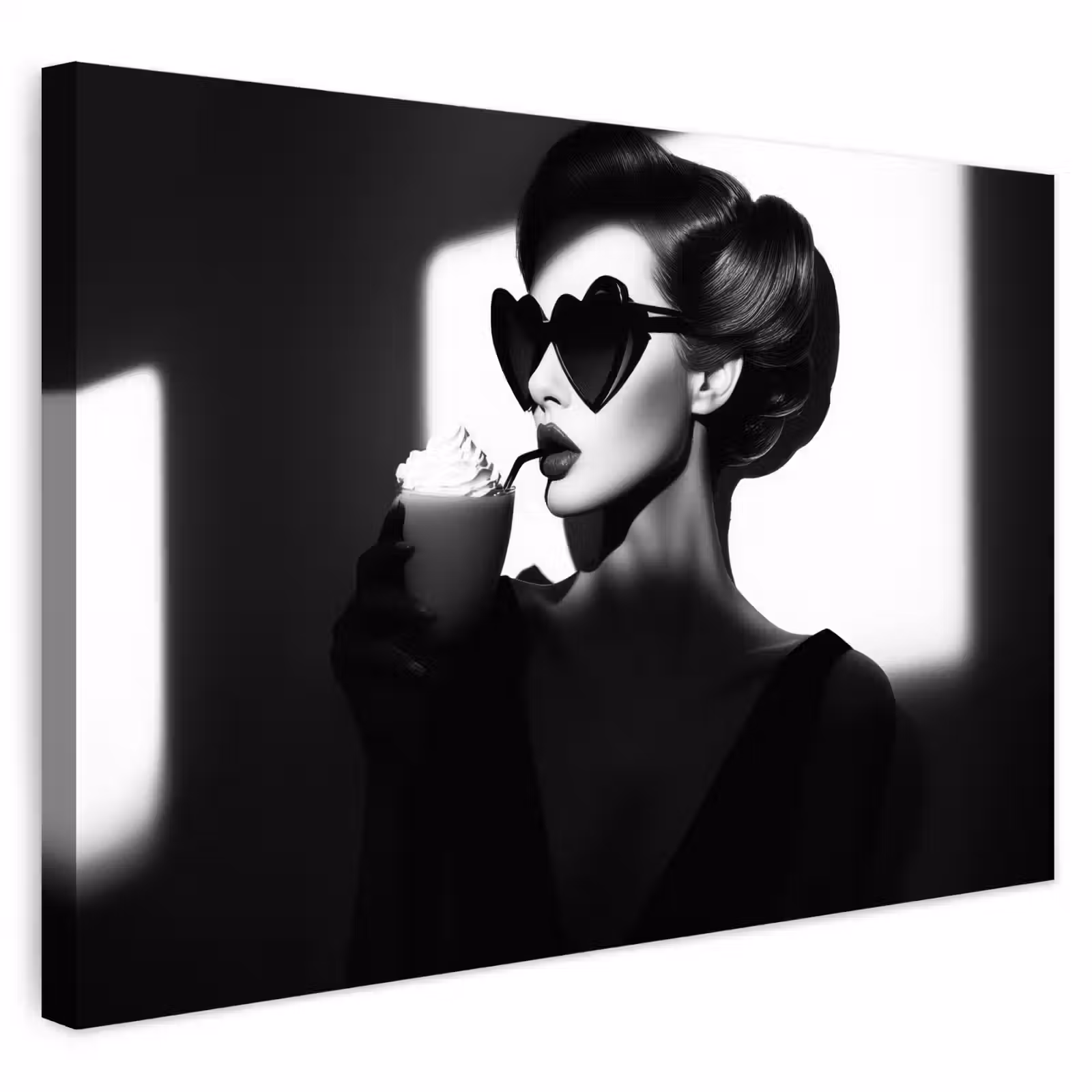 Buiten canvas - Vrouw - Zwart - Hart — 1