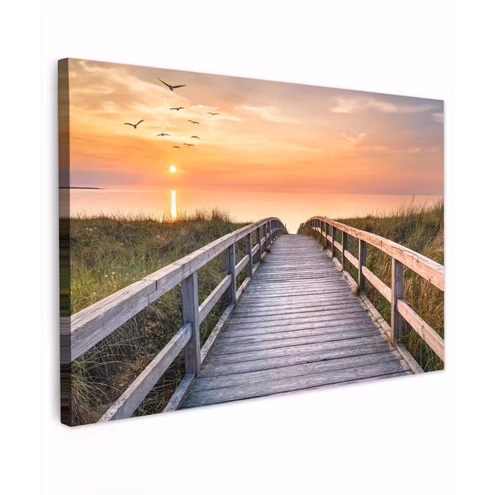 Buiten canvas - Zonsondergang over de Duinen — 1