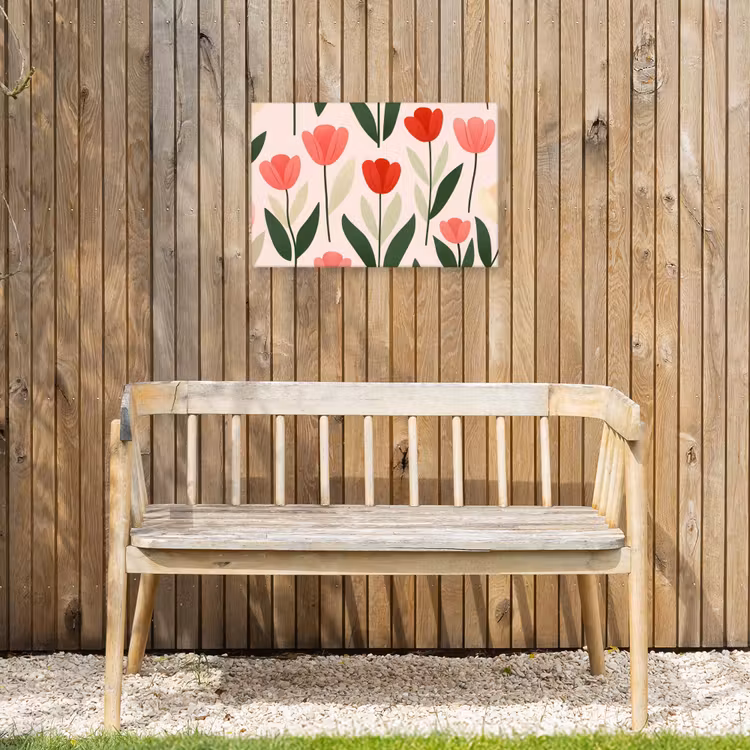 Buiten canvas - Tulpen - Modern - Roze — 3