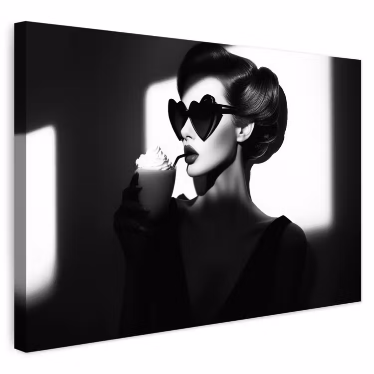 Buiten canvas - Vrouw - Zwart - Hart — 1