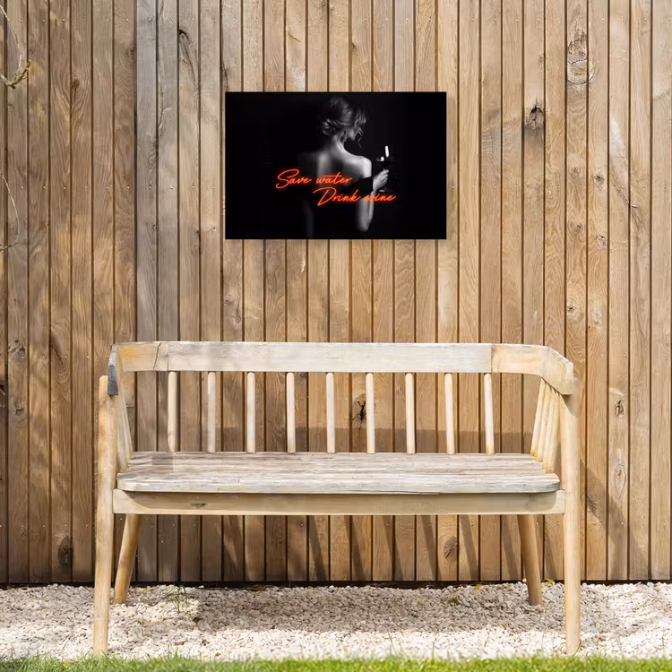 Buiten canvas - Wijn - Vrouw - Neon - Quote — 3