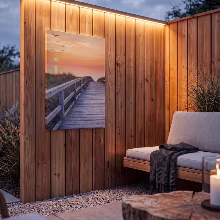 Buiten canvas - Zonsonderang - Zee - Pad - Gras - Duin - Vogels — 4
