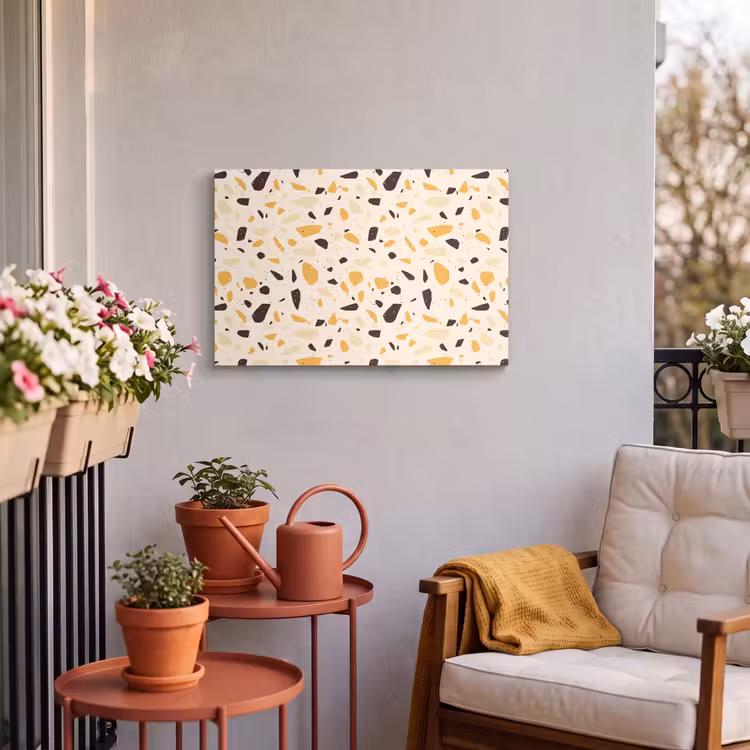 Buiten canvas - Terrazzo - Patroon - Geel - — 4