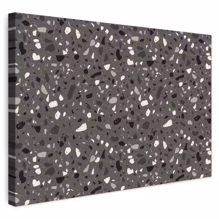 Buiten canvas - Terrazzo - Patroon - Grijs — 1