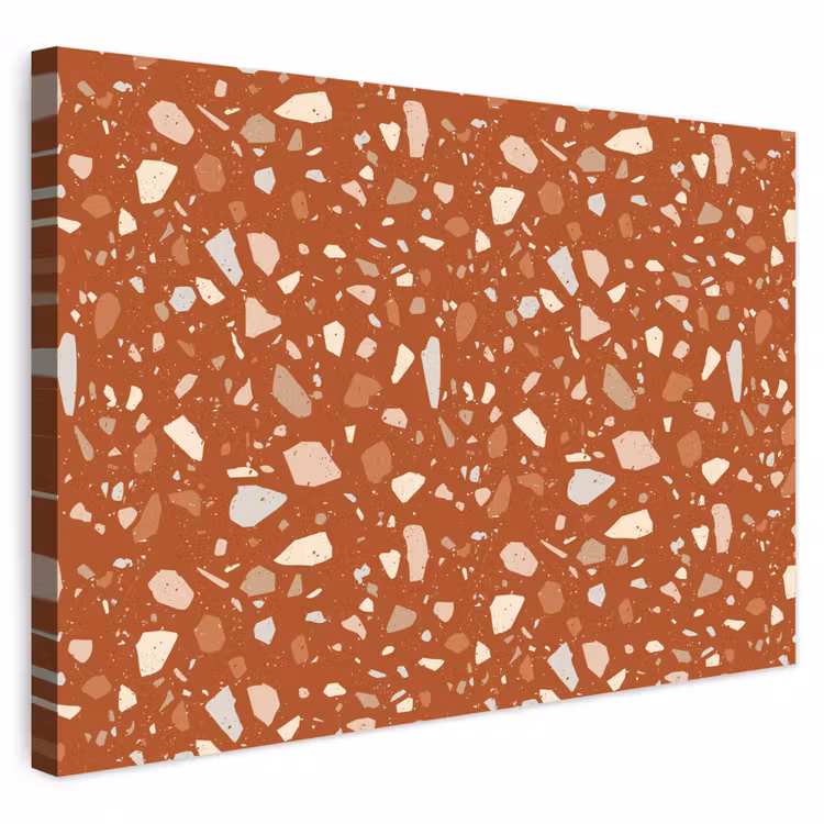 Buiten canvas - Terrazzo - Patroon - Klei — 1