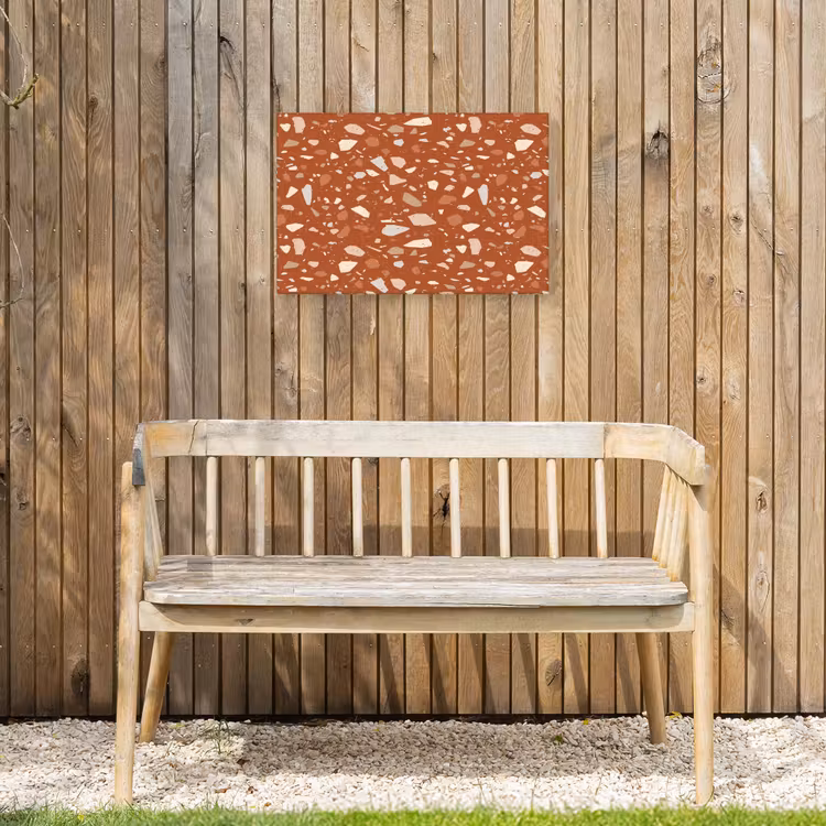 Buiten canvas - Terrazzo - Patroon - Klei — 3
