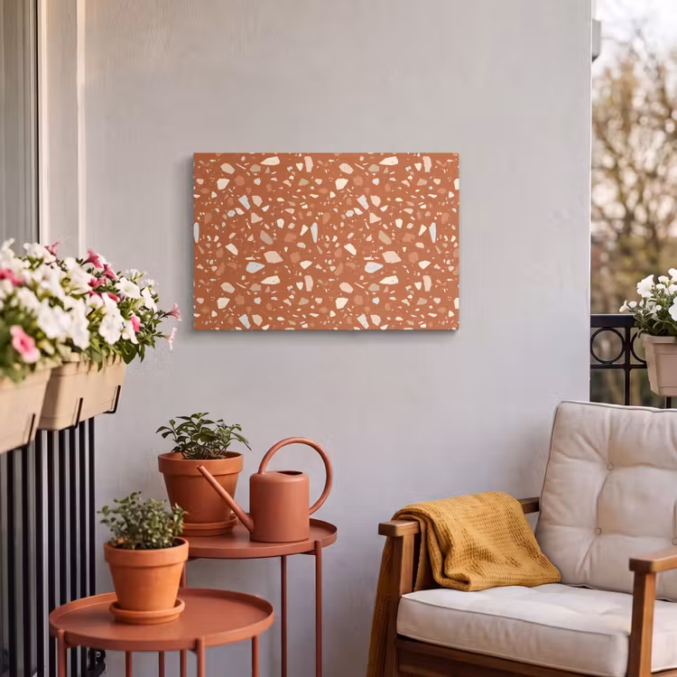Buiten canvas - Terrazzo - Patroon - Klei — 4