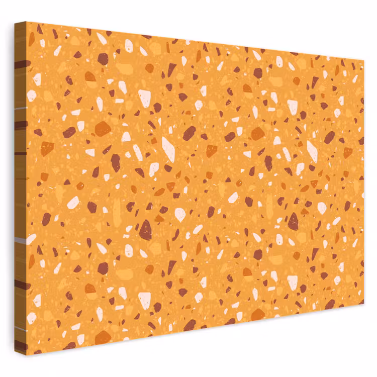 Buiten canvas - Terrazzo - Patroon - Okergeel — 1