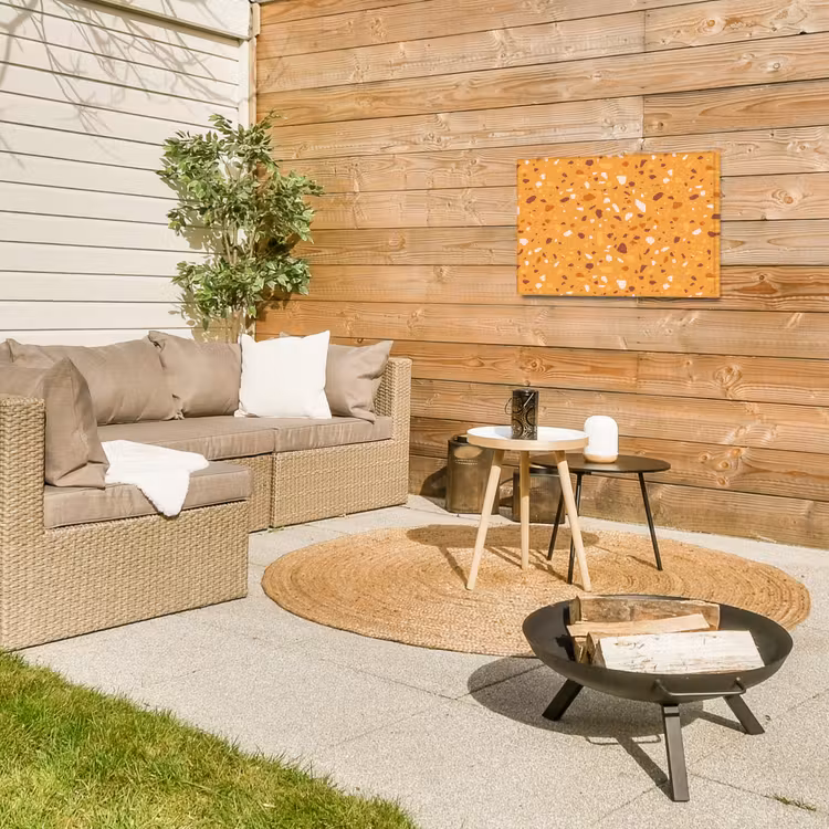 Buiten canvas - Terrazzo - Patroon - Okergeel — 5