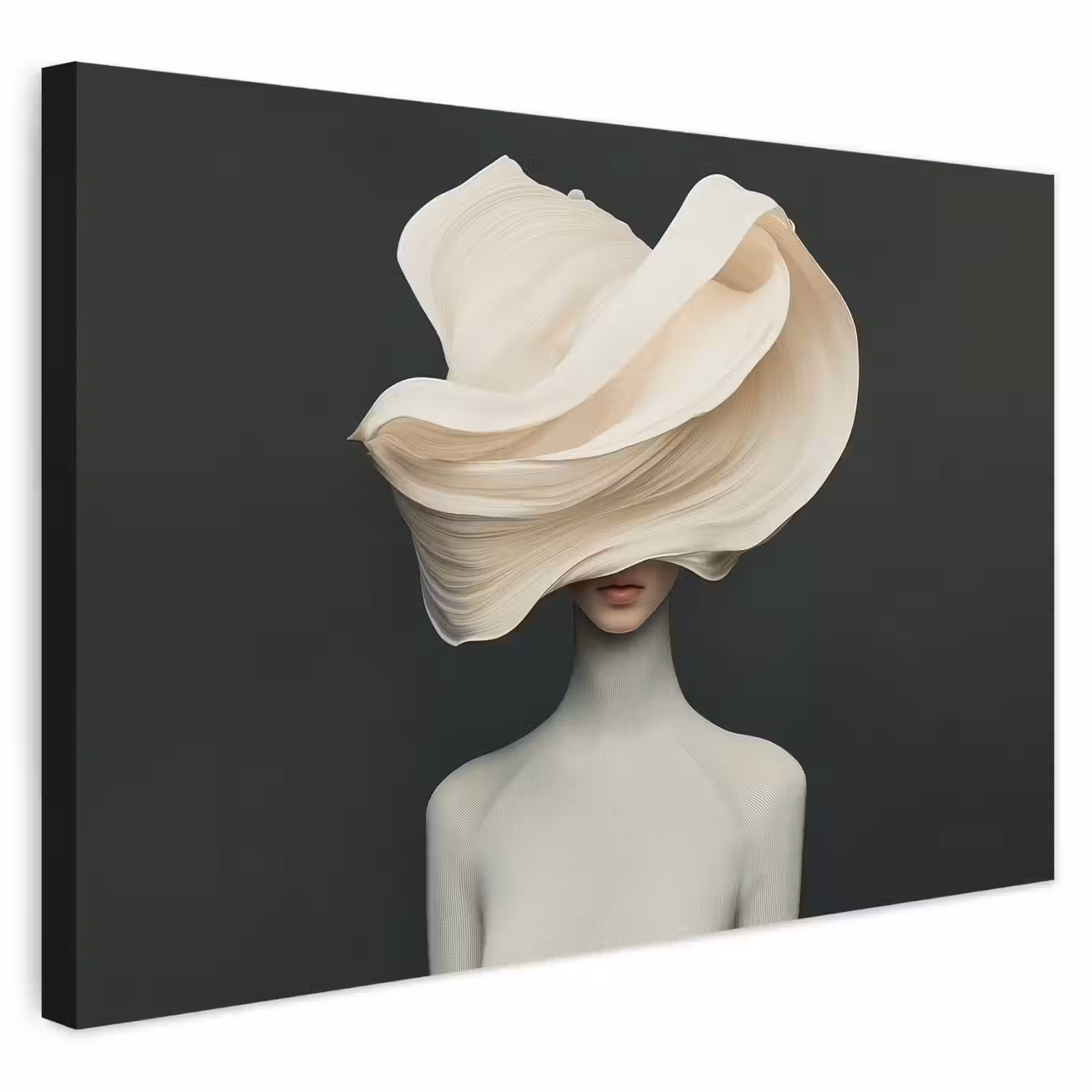 Buiten canvas - Vrouw - Beige - hoed — 1