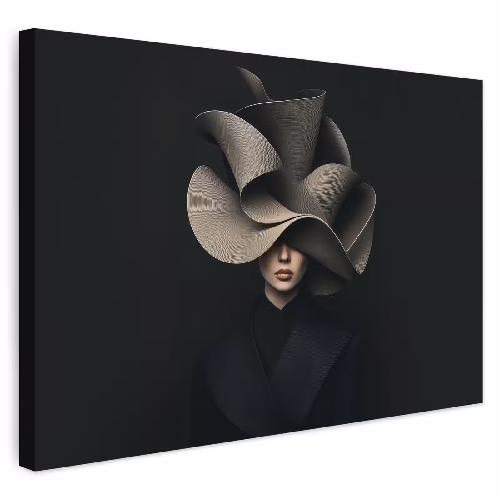 Buiten canvas - Zwarte - Hoed - Vrouw — 1