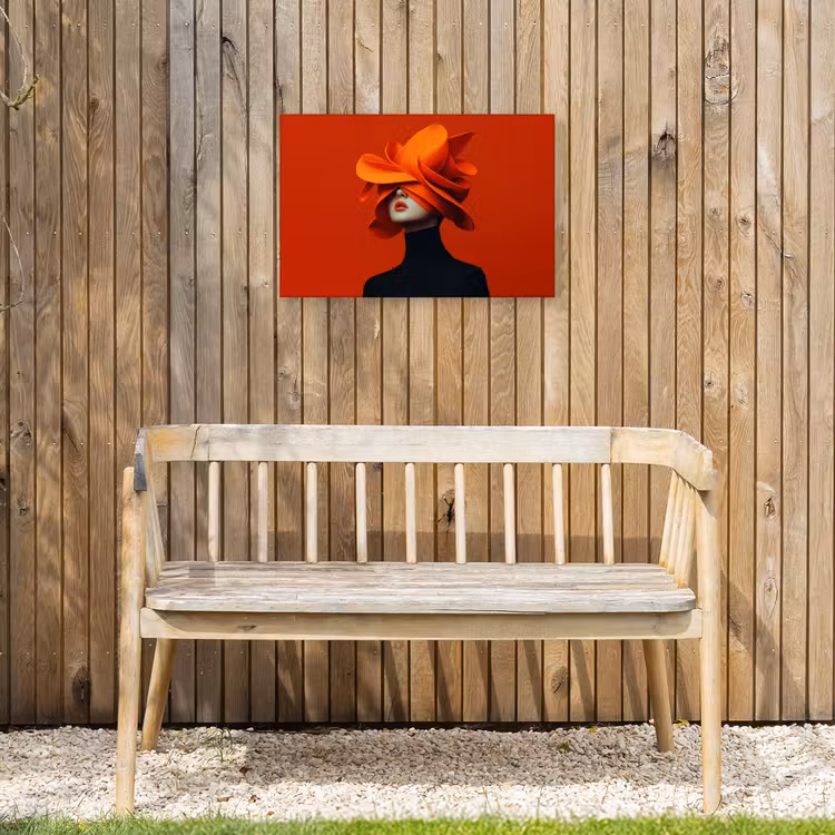 Buiten canvas - Oranje - Hoed - Vrouw — 3