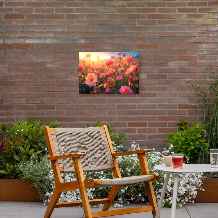 Buiten canvas - Rozenveld in gouden avondlicht — 2
